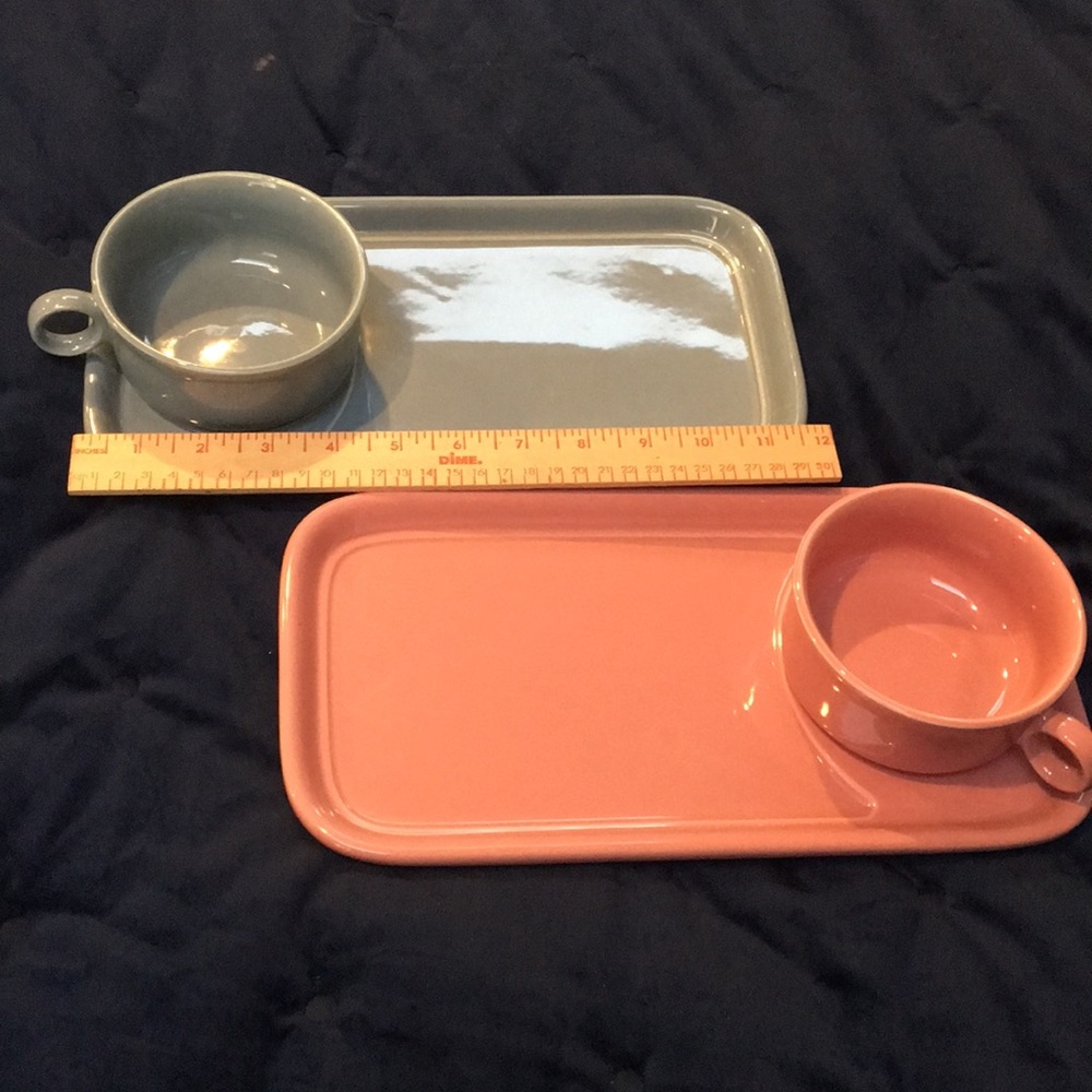 Pink and blue soup and sandwich cute cute cute